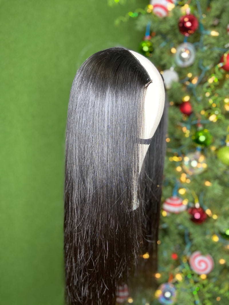 24” straight U-part wig